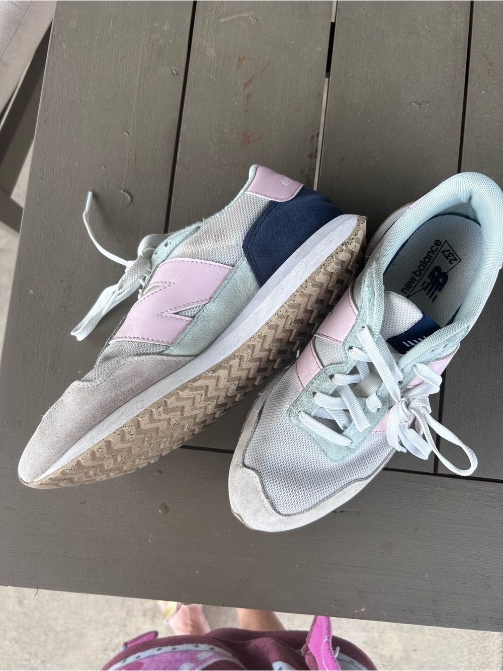New Balance Women's Pink, Mint & Navy Retro Runner Sneakers